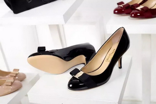 Ferragamo Shallow mouth kitten heel Shoes Women--012